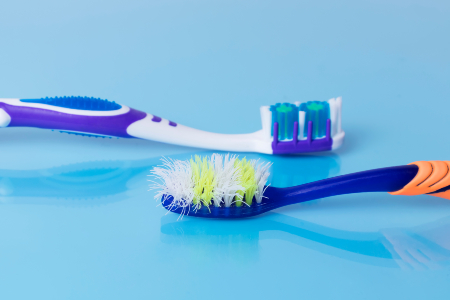 Comparison of Old and New Toothbrush